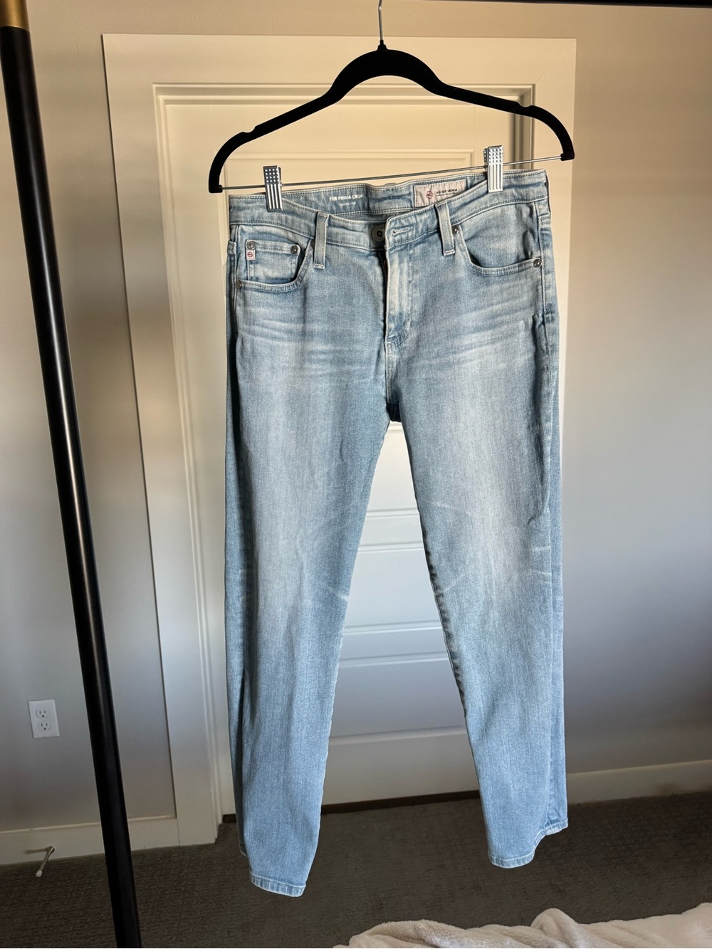 Ag Adriano Goldschmied Light Blue Straight Leg Jeans